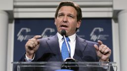 In this file photo, Florida Gov. Ron DeSantis speaks at an annual leadership meeting of the Republican Jewish Coalition on Nov. 19, 2022, in Las Vegas.