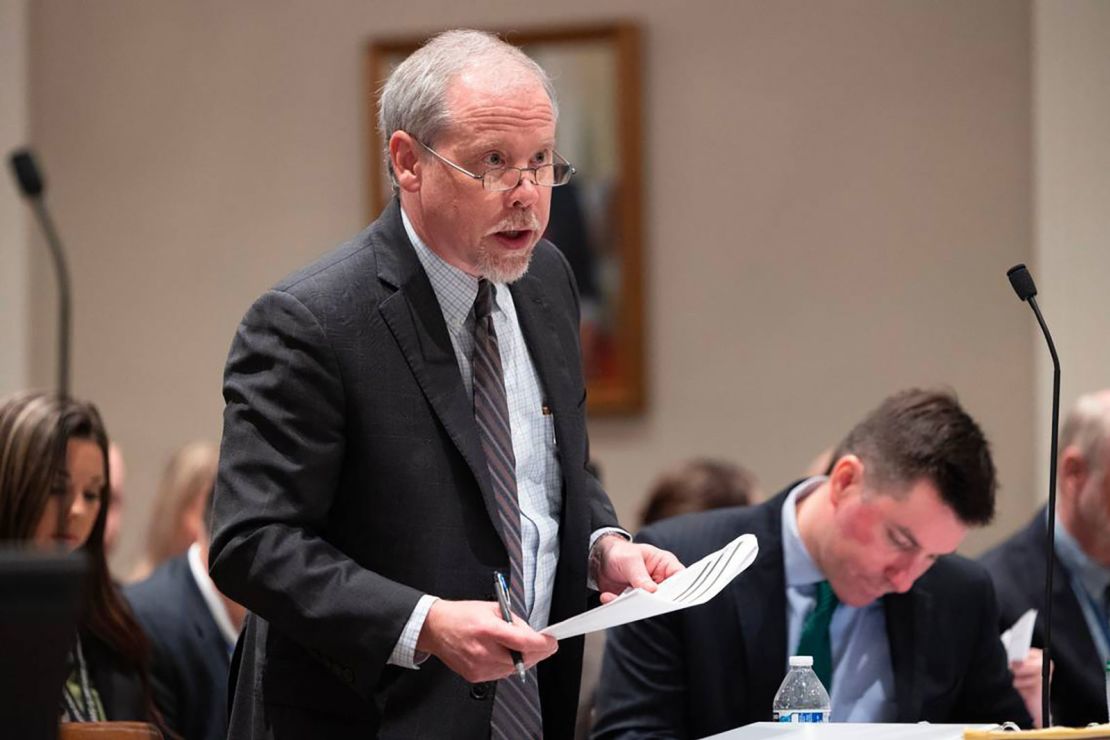 Prosecutor Creighton Waters speaks during jurly selection on Wednesday, January 25.
