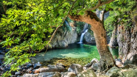 Samothrace is home to vathres, waterfall pools.