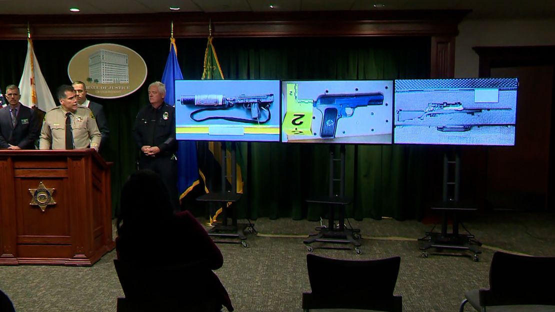 Authorities seized a total of three guns that were registered to Huu Can Tran, the suspect in the Monterey Park shooting, Los Angeles County Sheriff Robert Luna said in a news conference.