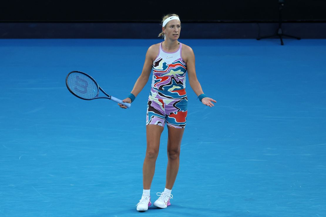 Azarenka was unable to win a third Australian Open title.