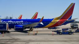 Southwest Airlines planes are seen at the AustinBergstrom International Airport (AUS) in Austin, Texas on January 22, 2023. (Photo by Daniel SLIM / AFP) (Photo by DANIEL SLIM/AFP via Getty Images)