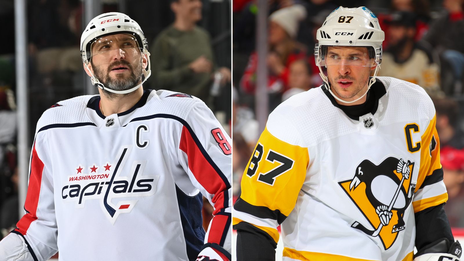 Sidney Crosby & Alex Ovechkin Metropolitan Division All-Stars Unsigned Celebrate Scoring A Goal Against The Atlantic During 2023 NHL All-Star Game