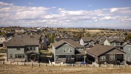 Single family homes in a housing development in Aurora, Colorado, US, on Monday, October 10, 2022. 