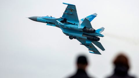 There is a broad understanding that, in the long term, Ukraine will switch to Western jets from its current, Soviet-era MiG-29 and Sukhoi Su-27 (pictured).