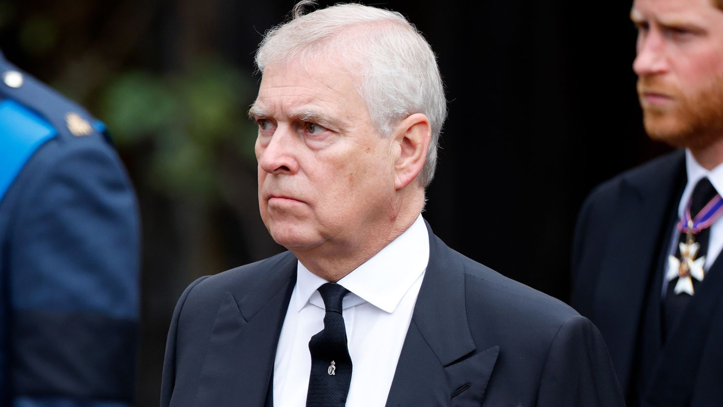 Prince Andrew, Duke of York attends the Committal Service for Queen Elizabeth II at St. George's Chapel, Windsor Castle on September 19, 2022. 
