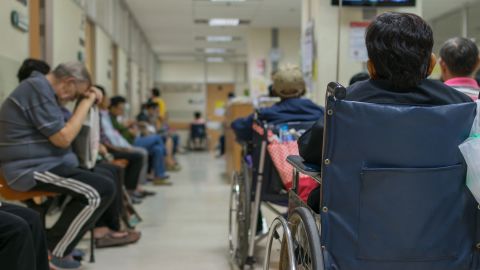 patients waiting in hospital STOCK
