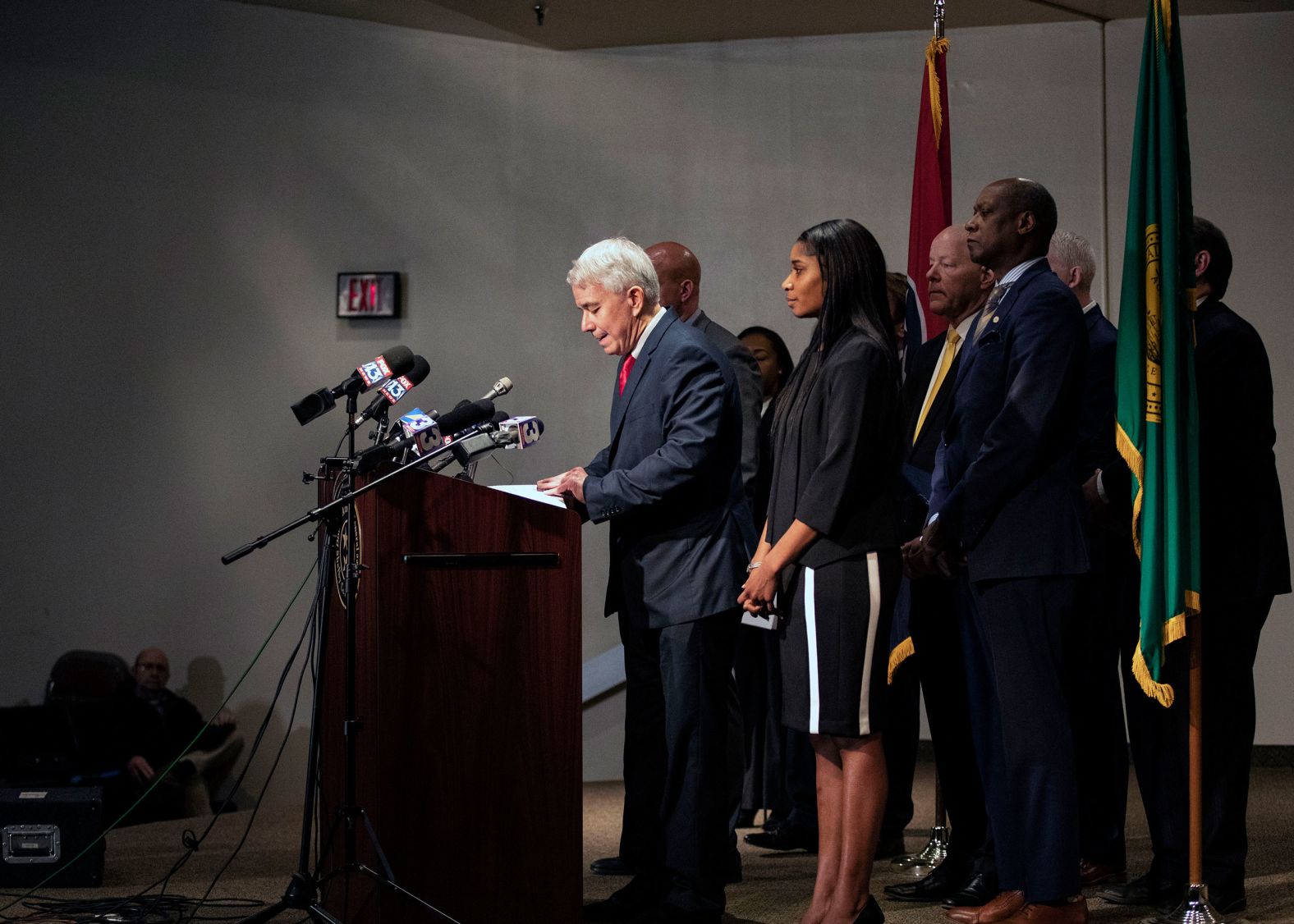 Steve Mulroy, the district attorney in Shelby County, Tennessee, speaks to the press after five former Memphis police officers <a href="index.php?page=&url=https%3A%2F%2Fwww.cnn.com%2Fus%2Flive-news%2Ftyre-nichols-memphis-news-1-26-23%2Fh_e8650a672aab1daed0c66c88187274a7" target="_blank">were charged with murder</a> on Thursday, January 26. The criminal charges come about three weeks after Tyre Nichols, a 29-year-old Black man, was hospitalized after a traffic stop and "confrontation" with Memphis police that family attorneys have called a savage beating. <a href="index.php?page=&url=https%3A%2F%2Fwww.cnn.com%2F2023%2F01%2F26%2Fus%2Ftyre-nichols-memphis-thursday%2Findex.html" target="_blank">Nichols died from his injuries</a> on January 10, three days after the arrest, authorities said. The five police officers, who are also Black, had been fired for violating policies on excessive use of force, duty to intervene and duty to render aid, the department said.