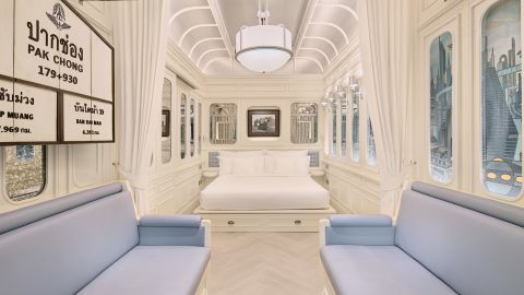 The King Classic is a 34 sqm suite with a private balcony and views of the nearby lake.