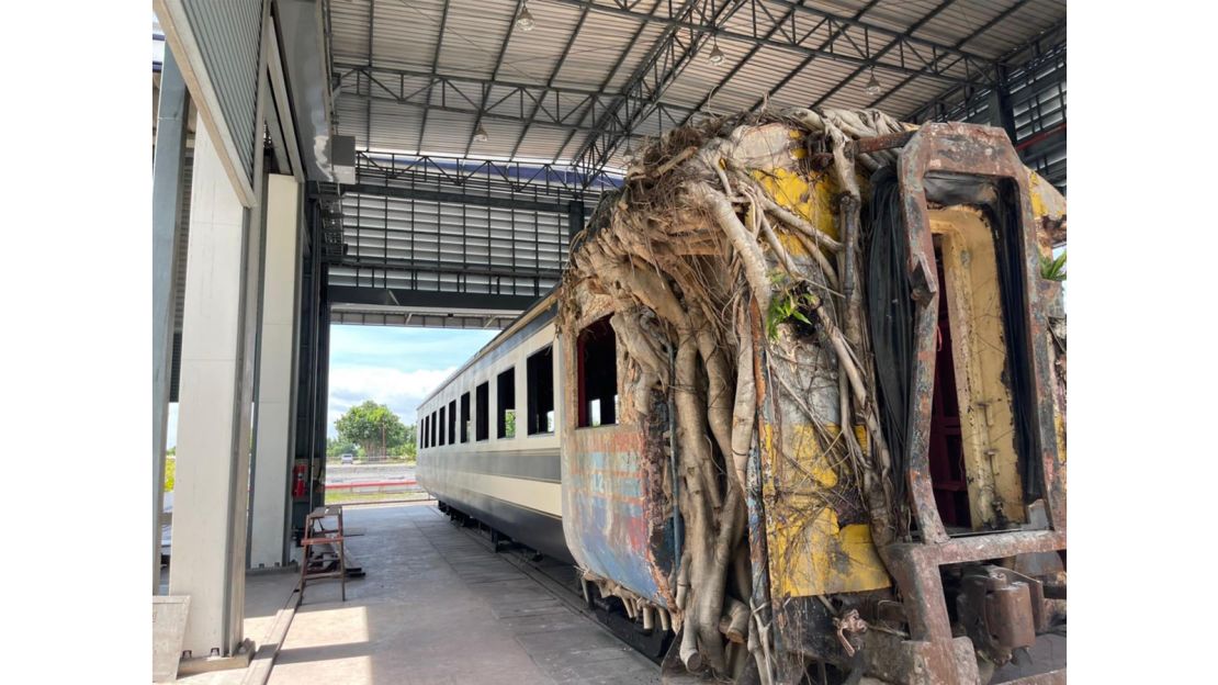 Designer Bill Bensley converted a series of old Thai train carriages into luxury accommodations.