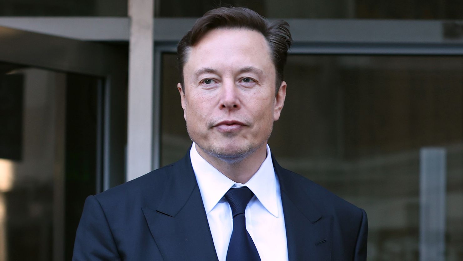 Tesla CEO Elon Musk leaves the Phillip Burton Federal Building on January 24, 2023 in San Francisco, California.