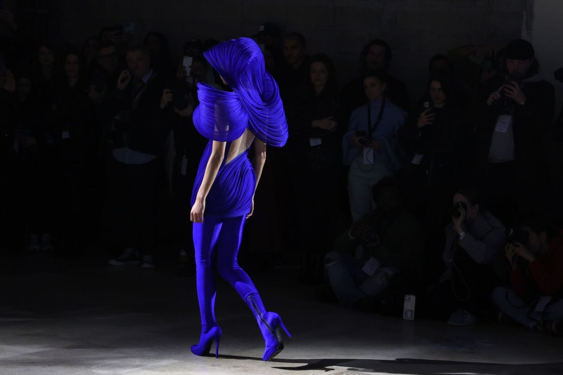 A model walks the runway during the Gaurav Gupta Haute Couture Spring Summer 2023 show on January 26, 2023 in Paris, France. 