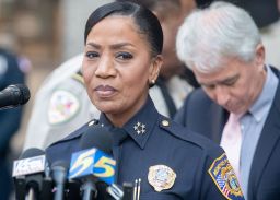 Memphis Police Chief Cerelyn Davis speaks to the media on Sept. 6, 2022, in this archived photo.