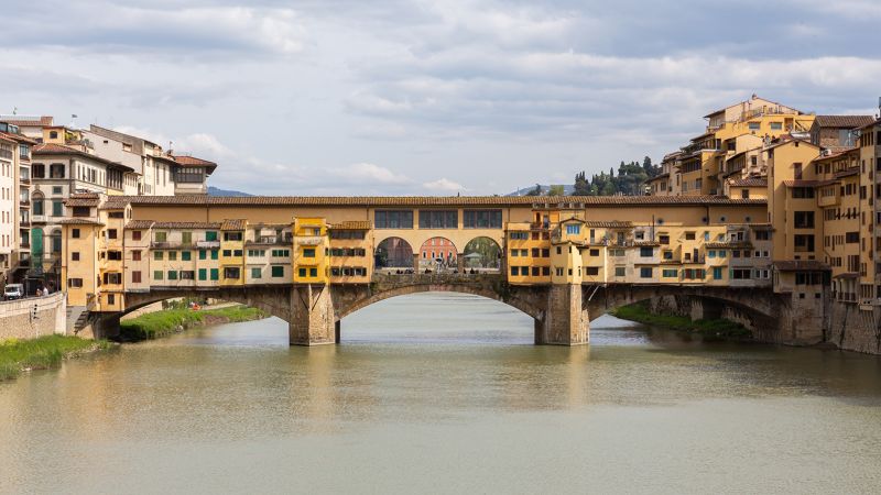 An American tourist has been fined for driving a rental car over a medieval Italian bridge