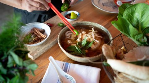 Traditional Vietnamese pho is part of the "blue zone" pattern of eating.