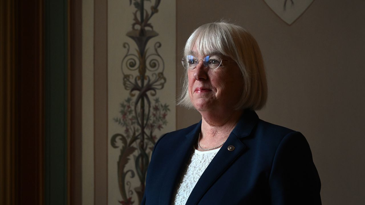 Democratic Sen. Patty Murray of Washington state has her portrait made on Capitol Hill in Washington, DC, on Thursday.