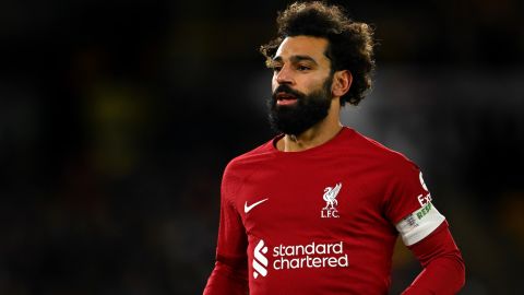 WOLVERHAMPTON, ENGLAND - JANUARY 17: Mohamed Salah of Liverpool looks on during the Emirates FA Cup Third Round Replay match between Wolverhampton Wanderers and Liverpool at Molineux on January 17, 2023 in Wolverhampton, England. (Photo by Clive Mason/Getty Images)