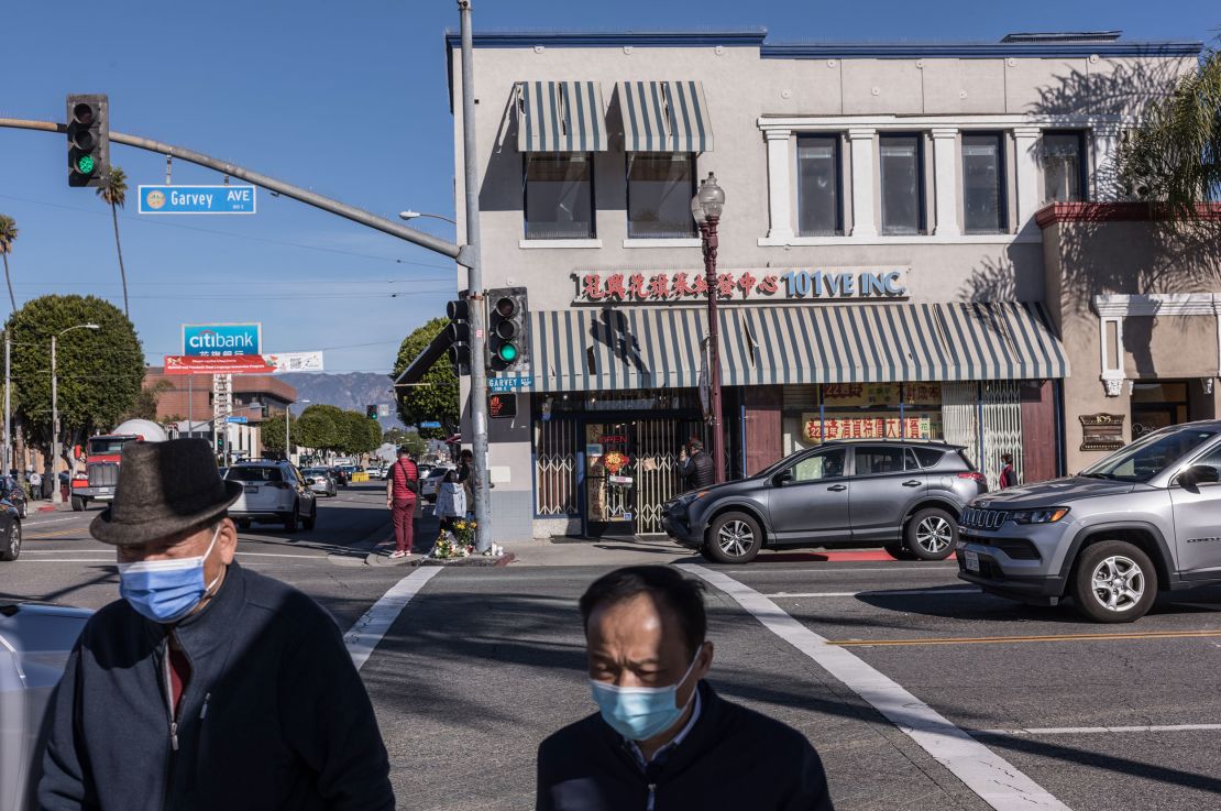 A scene along the city's downtown Garvey Avenue near where the shooting took place. 