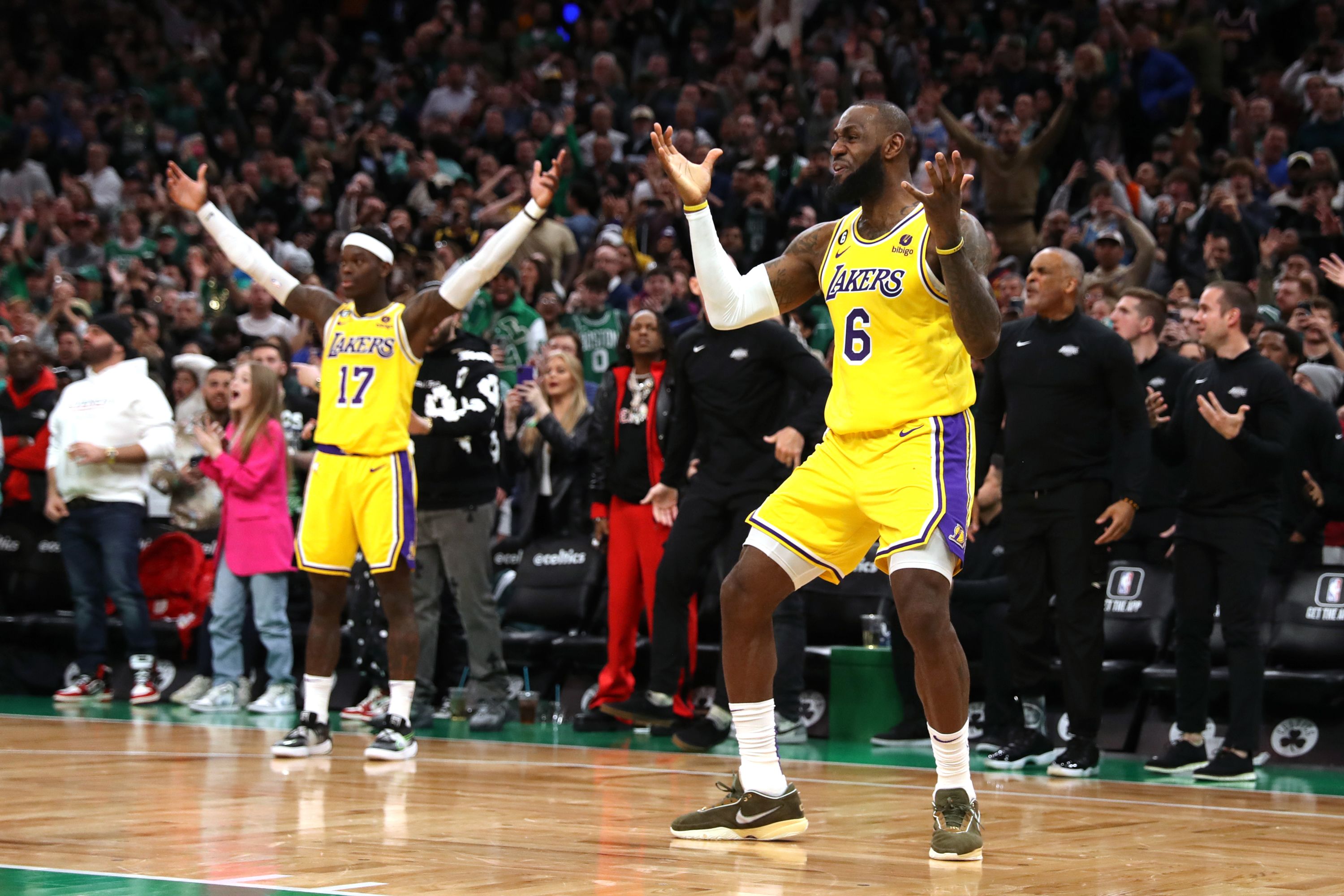 Lakers outlast Celtics in heated overtime affair