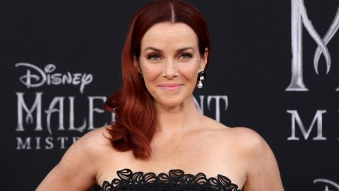 Annie Wersching arrives at the world premiere of "Maleficent: Mistress of Evil" on Monday, Sept. 30, 2019, at the El Capitan Theatre in Los Angeles. (Photo by Willy Sanjuan/Invision/AP)