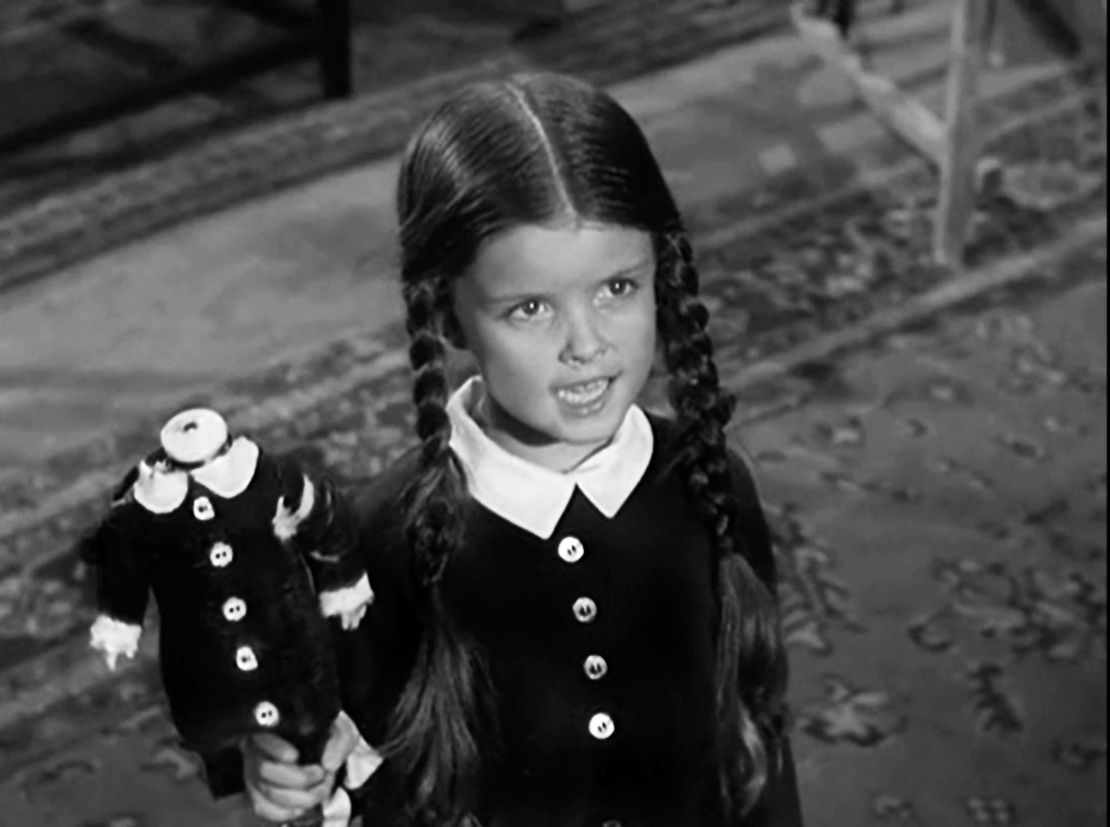 Lisa Loring as Wednesday Addams in "The Addams Family" in 1965