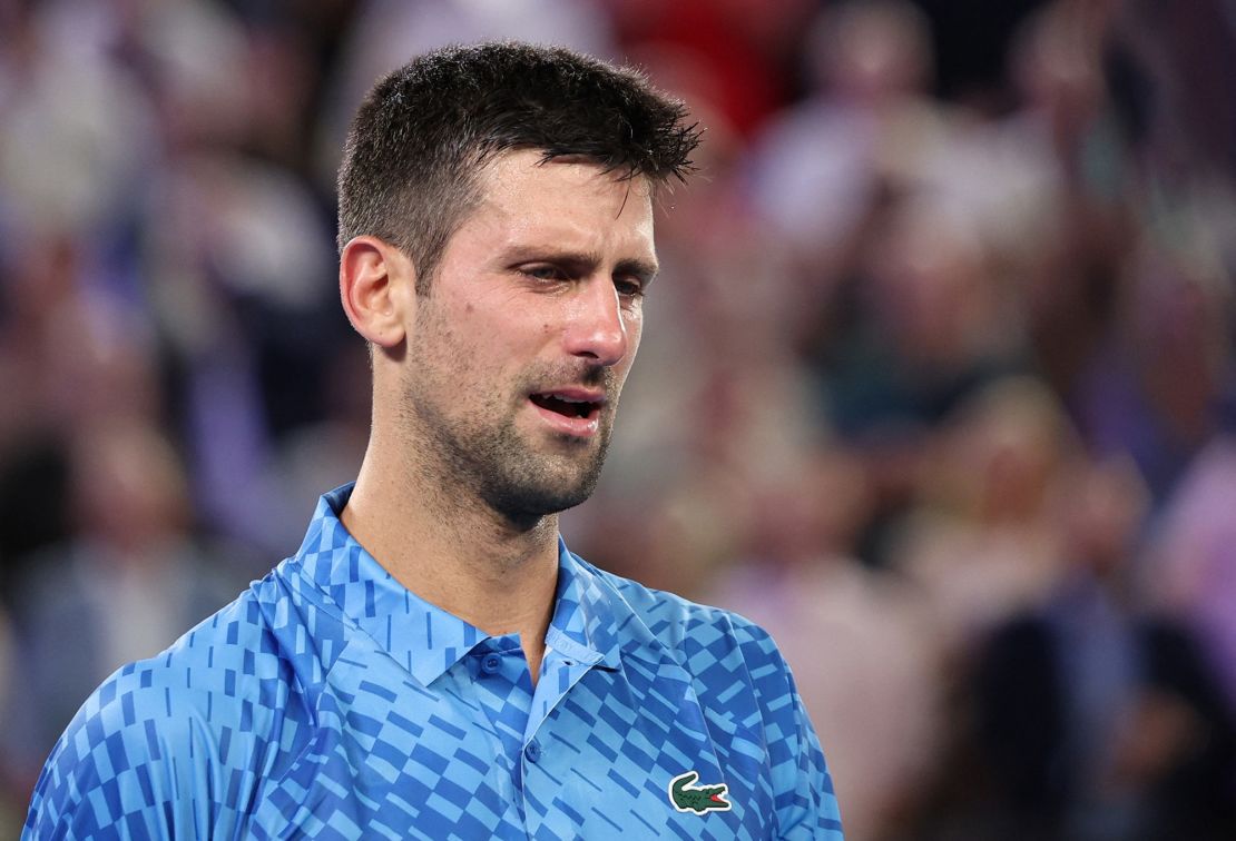 Djokovic was emotional after winning his 22nd grand slam title. 