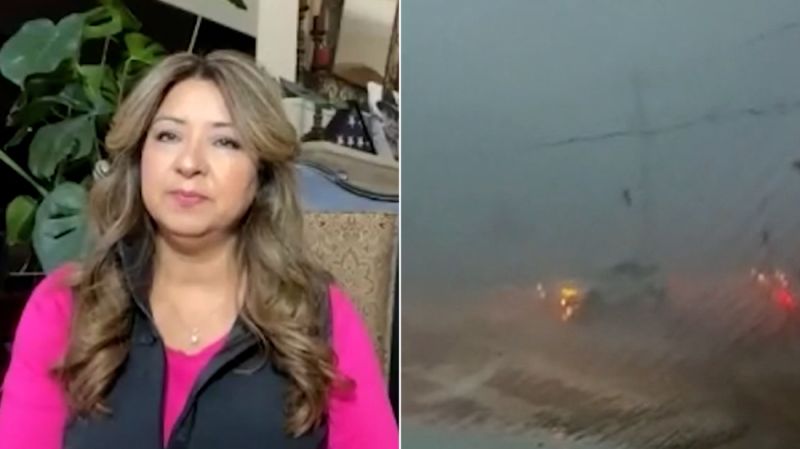 NextImg:Texas woman rides out tornado with her grandson in the car. Her dashcam captured the terrifying moments | CNN