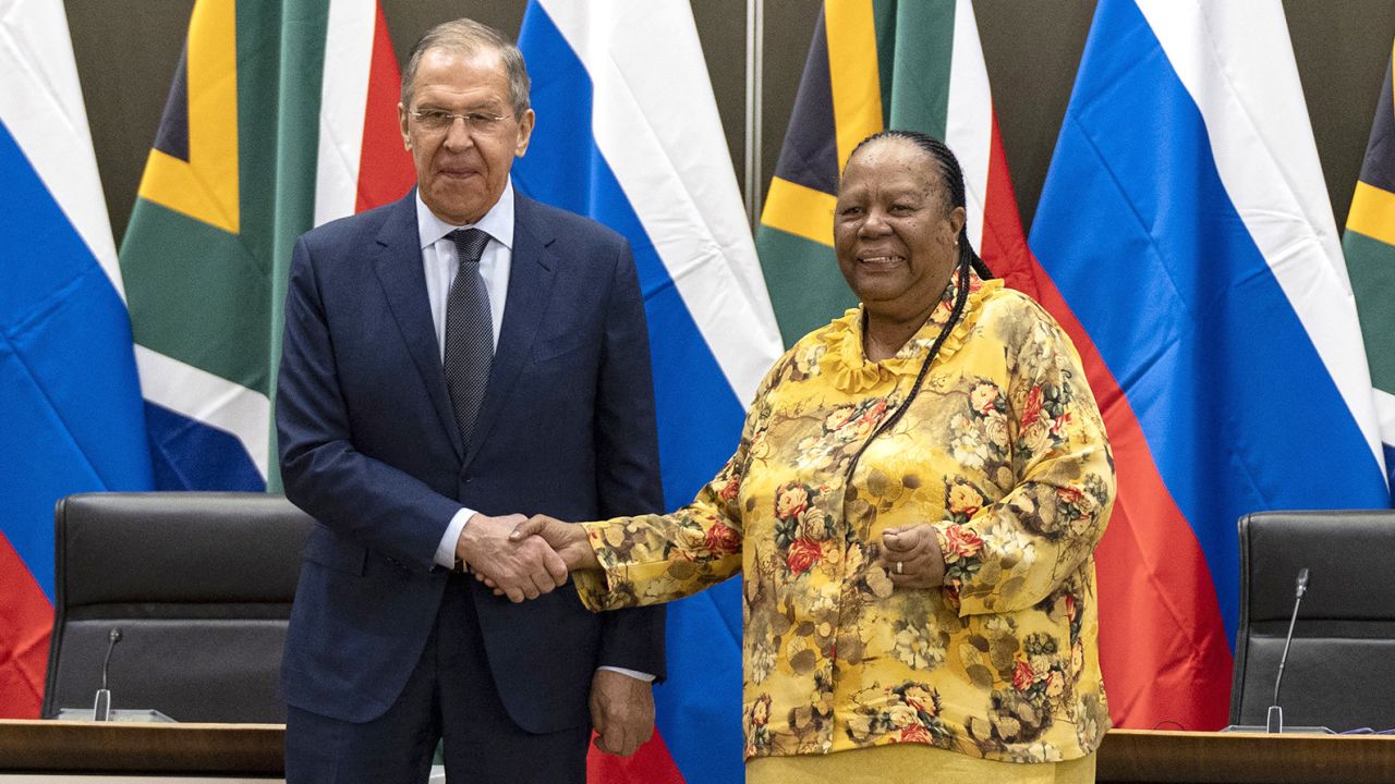 Russian Foreign Minister Sergei Lavrov meets South African Foreign Minister Naledi Pandor  during his recent visit to the African continent.
