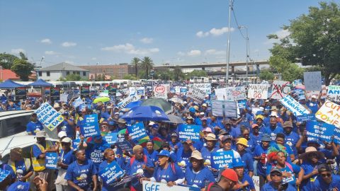 Protest against power cuts in South Africa