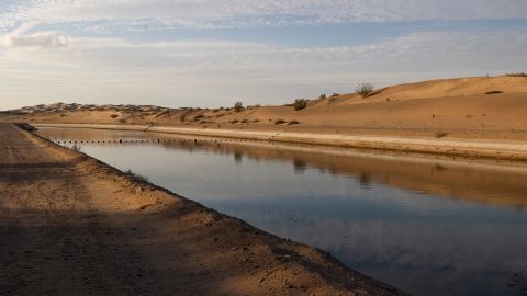 The All American Canal carries water from the Colorado River into Southern California.