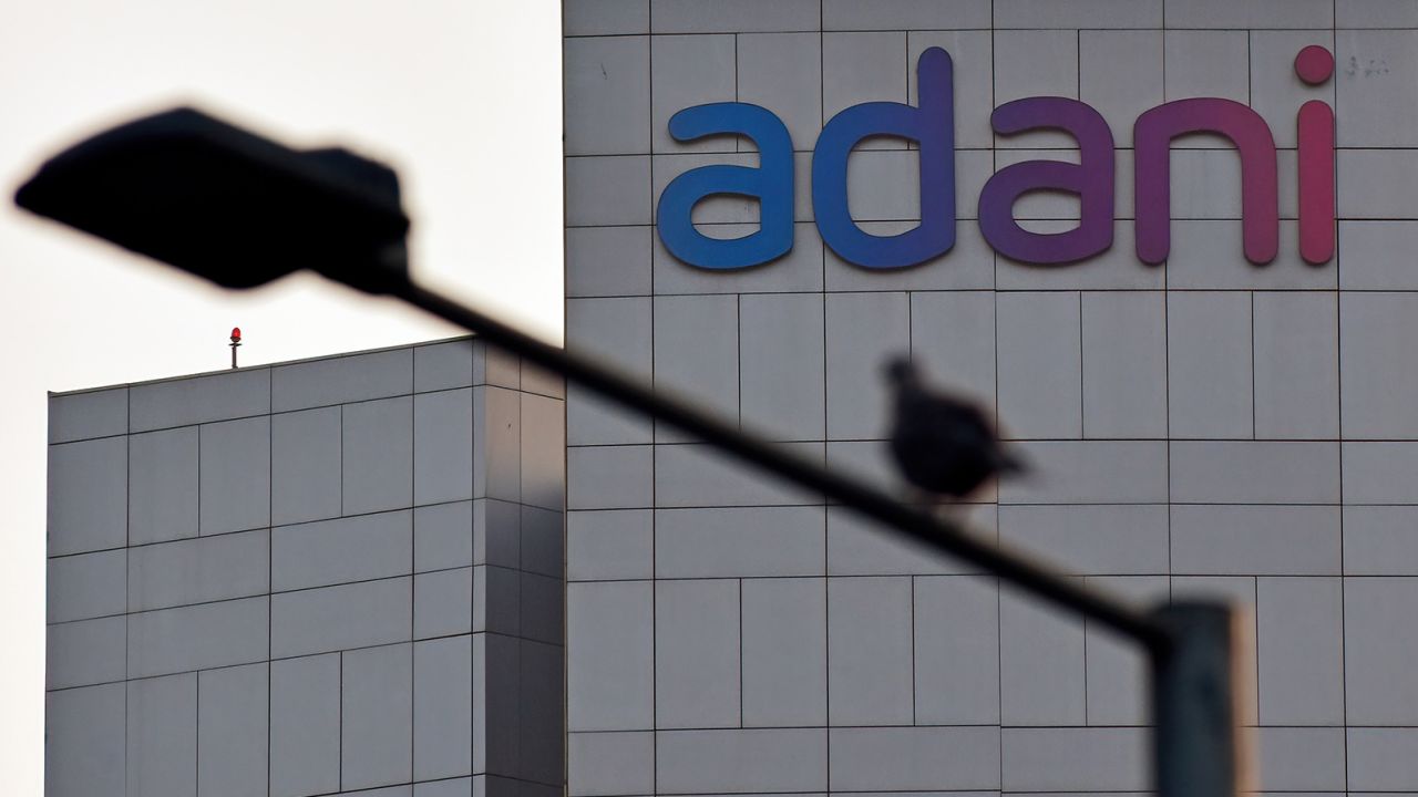 View of Adani corporate office building in Ahmedabad. 