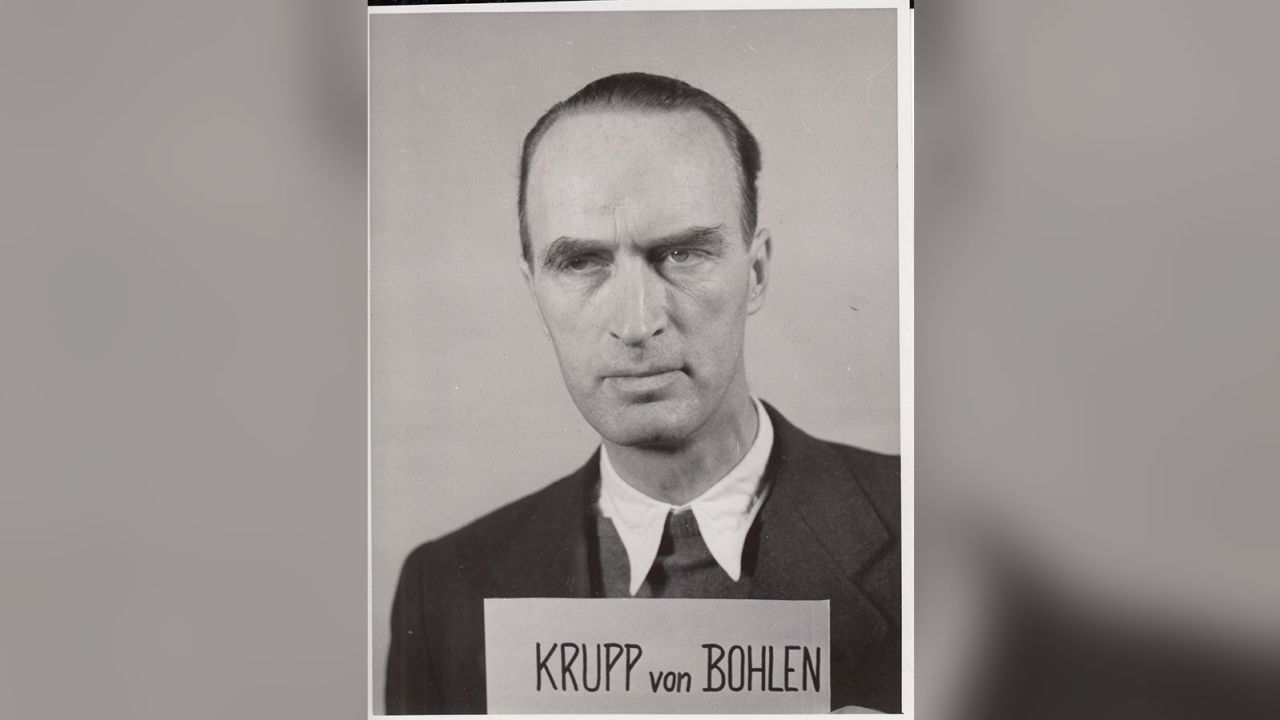 Alfried Krupp's mugshot taken by US forces