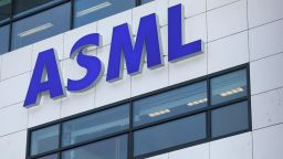 ASML Holding logo is seen at company's headquarters in Eindhoven, Netherlands, January 23, 2019.