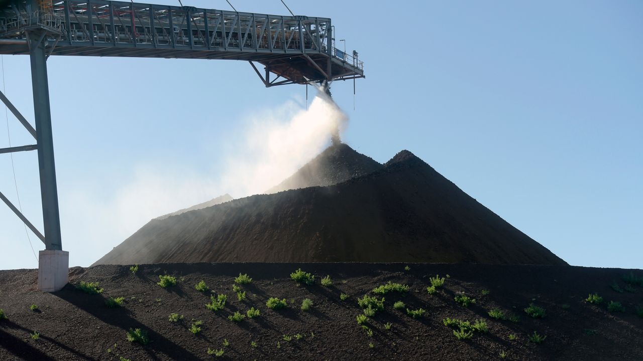 A conveyor belt transports iron ore at the Gudai-Darri mine operated by the Rio Tinto in the Pilbara region of Western Australia, June 21, 2022.