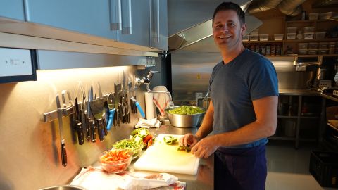 Chef Thomas Duconseille works at Princess Elisabeth Antarctica Research Station for several months each year. 