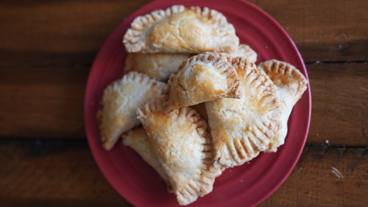Empanadas are loved by many cultures around the world. Longoria's version, which has a sweet potato filling, is a perfect fusion of American pumpkin pie and buttery Mexican empanada shell.