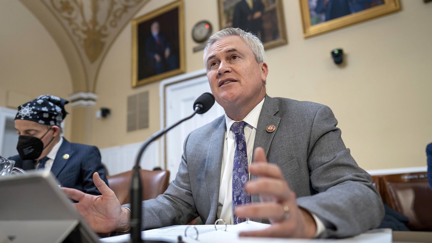 Rep. James Comer, a Republican from Kentucky and the new chairman of the House Oversight Committee, is seen at a hearing at the Capitol in Washington on January 30, 2023. 