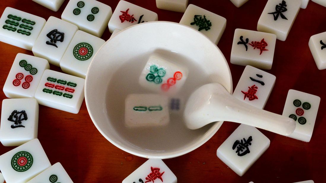 <strong>Tasty tiles:</strong> The round motifs of tangyuan symbolize the reunion and wholeness of families. But as these mah jong-shaped treats demonstrate, the rice balls aren't always round.  