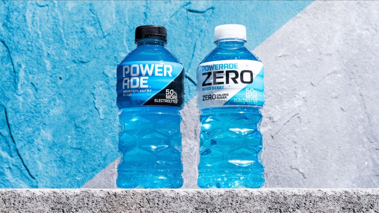 Powerade is taking on Gatorade with its new packaging. 