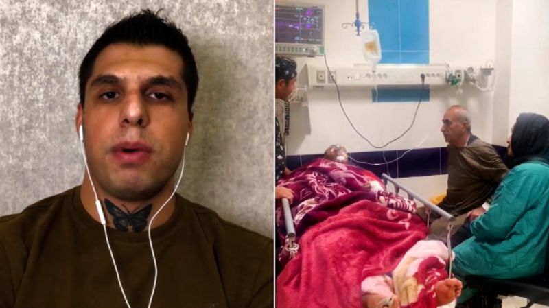 He said he was shot by Iranian forces at close range. Now he's speaking out after barely escaping the country