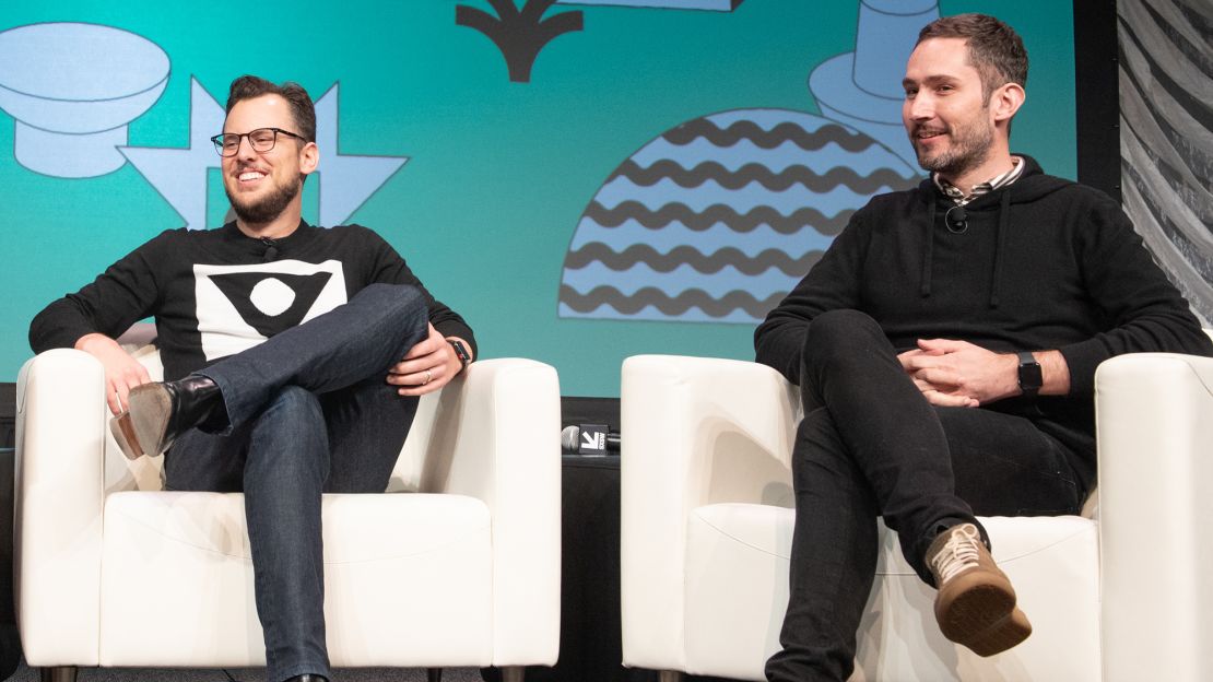 Instagram co-founders Mike Krieger and Kevin Systrom during the 2019 SXSW Conference and Festival at the Austin Convention Center on March 11, 2019 in Austin, Texas. 