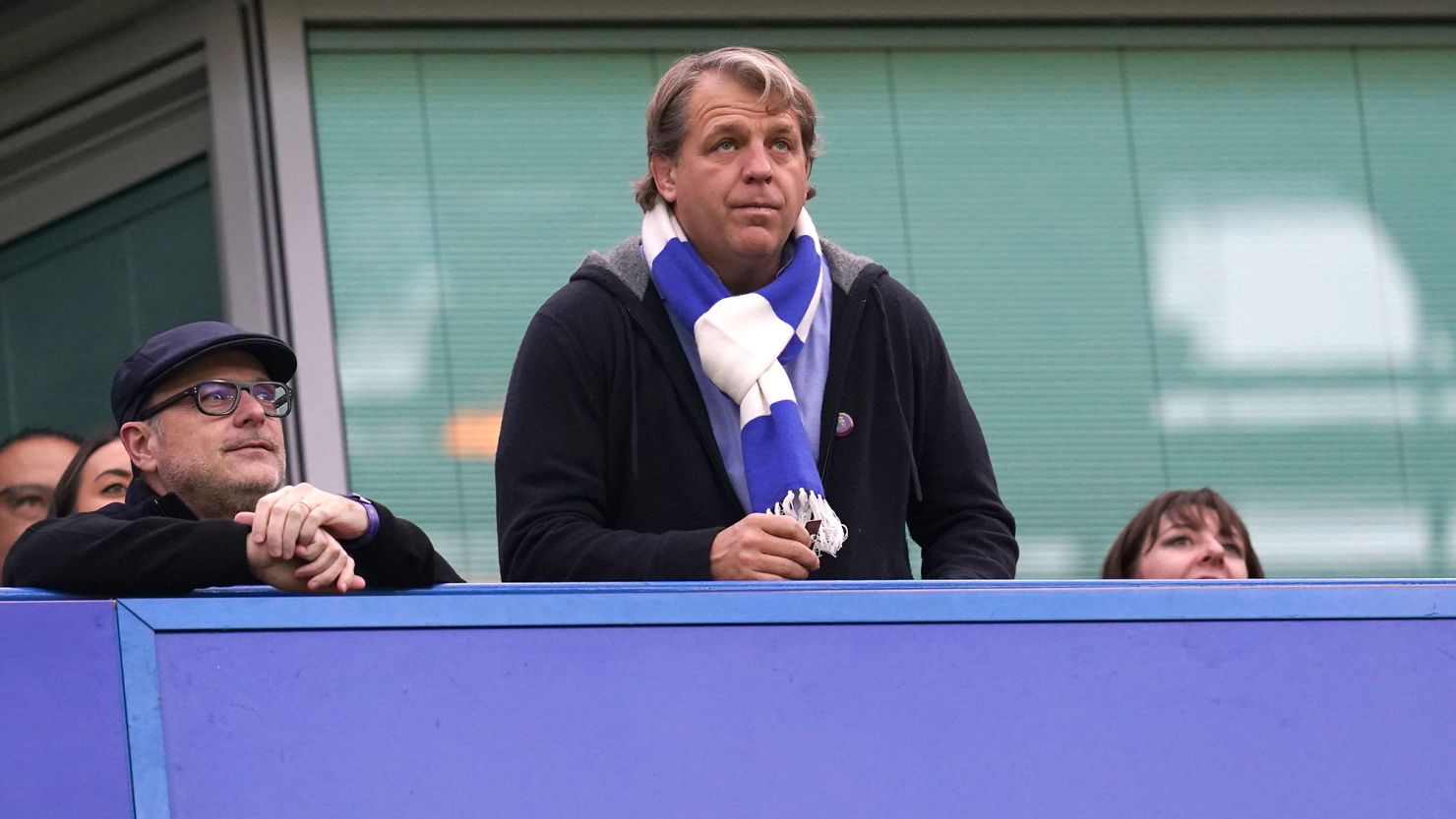 Chelsea owner Todd Boehly prior to a Premier League match between Chelsea and Manchester United at Stamford Bridge, London. 