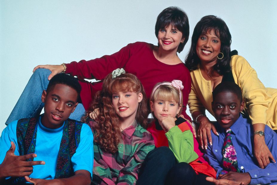 A cast photo for the sitcom "Getting By," which aired from 1993-1994. Pictured are, from top left, Williams and Telma Hopkins and, from bottom left, Merlin Santana, Nicki Vannice, Ashleigh Sterling and Deon Richmond.