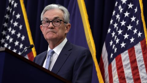 Federal Reserve Board Chairman Jerome Powell speaks during a news conference after a Federal Open Market Committee meeting on December 14, 2022 in Washington, DC. The Federal Reserve announced that it will raise interest rates by a 0.5 percentage point to 4.5. 