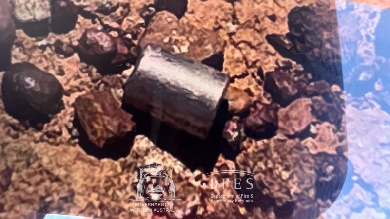 在澳大利亚的一条偏远道路上发现了一个丢失的放射性胶囊