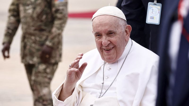 Pope Francis arrives in South Sudan in historic trip