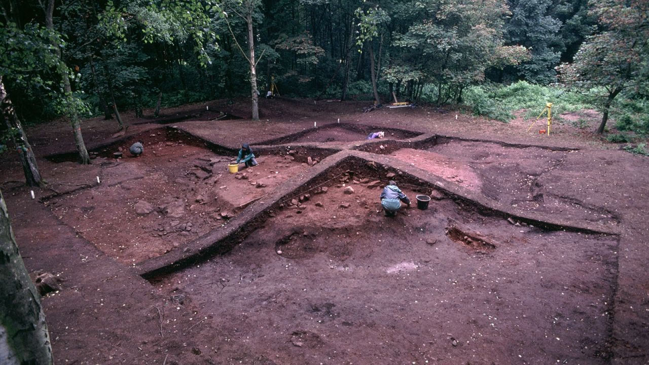 Researchers excavated a Viking burial mound at Heath Wood in Derbyshire.