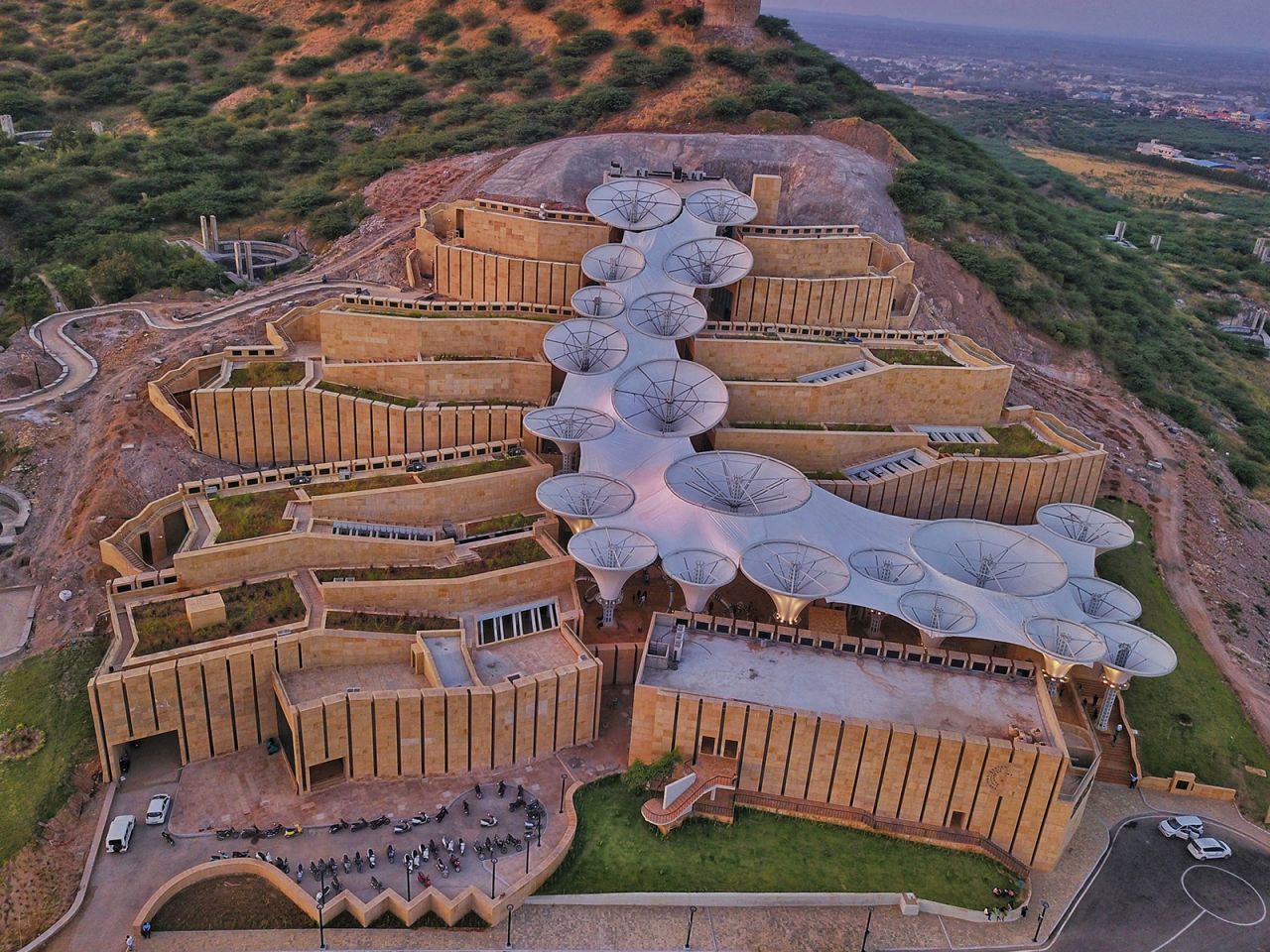 The Smritivan Earthquake Memorial and Museum covers a sprawling 470 acres and features a series of water reservoirs.