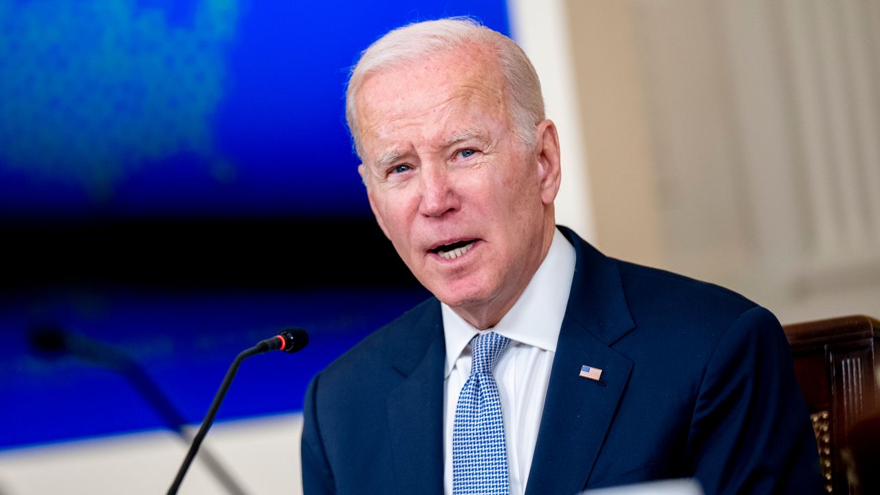 President Joe Biden speaks at a meeting with his Competition Council on the economy and prices on February 1.