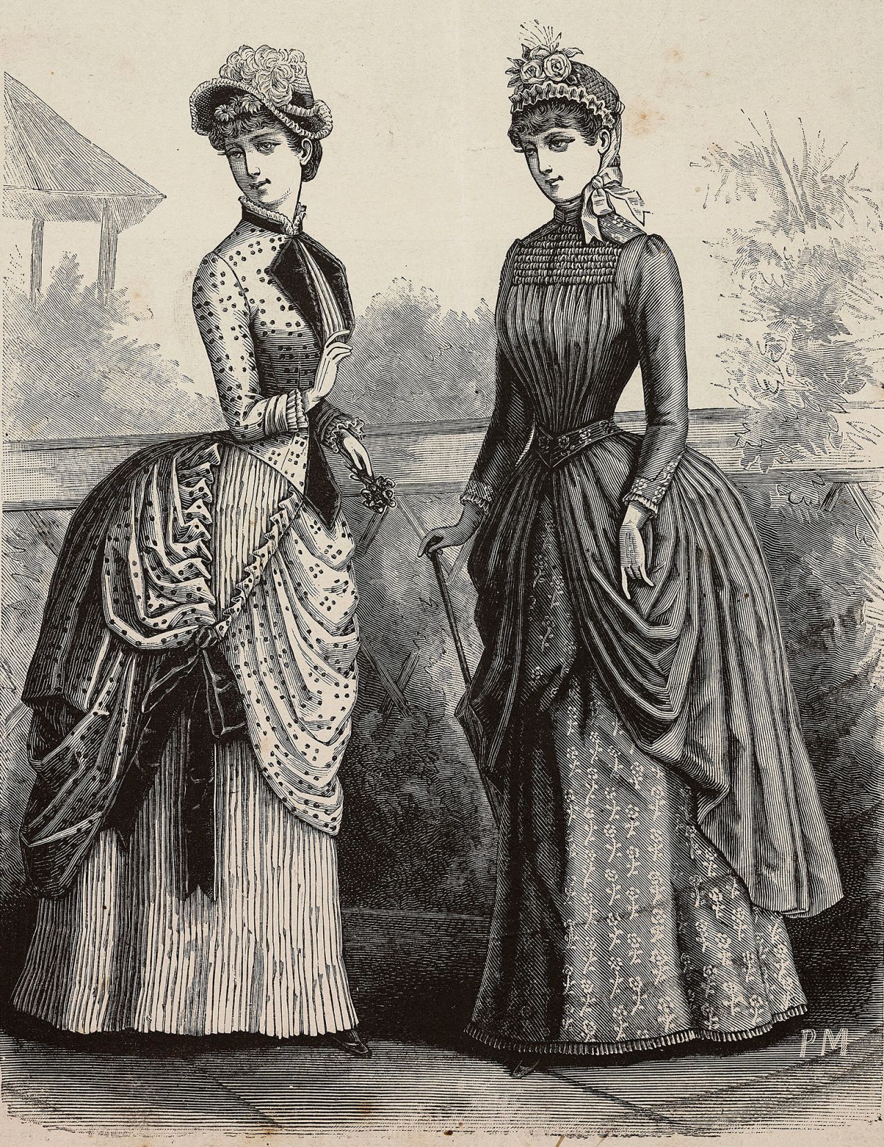 Radke highlights the bustle  garment popular in the 19th century.